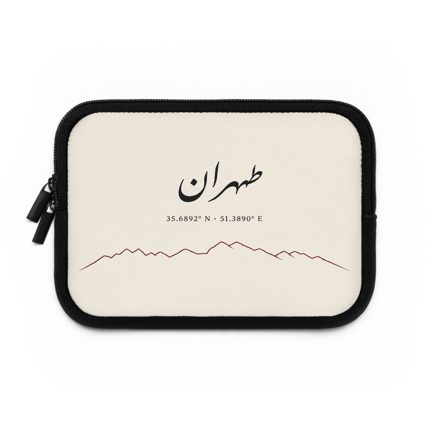 Tehran Coordinates Laptop Sleeve – Minimal Persian City Tech CaseI