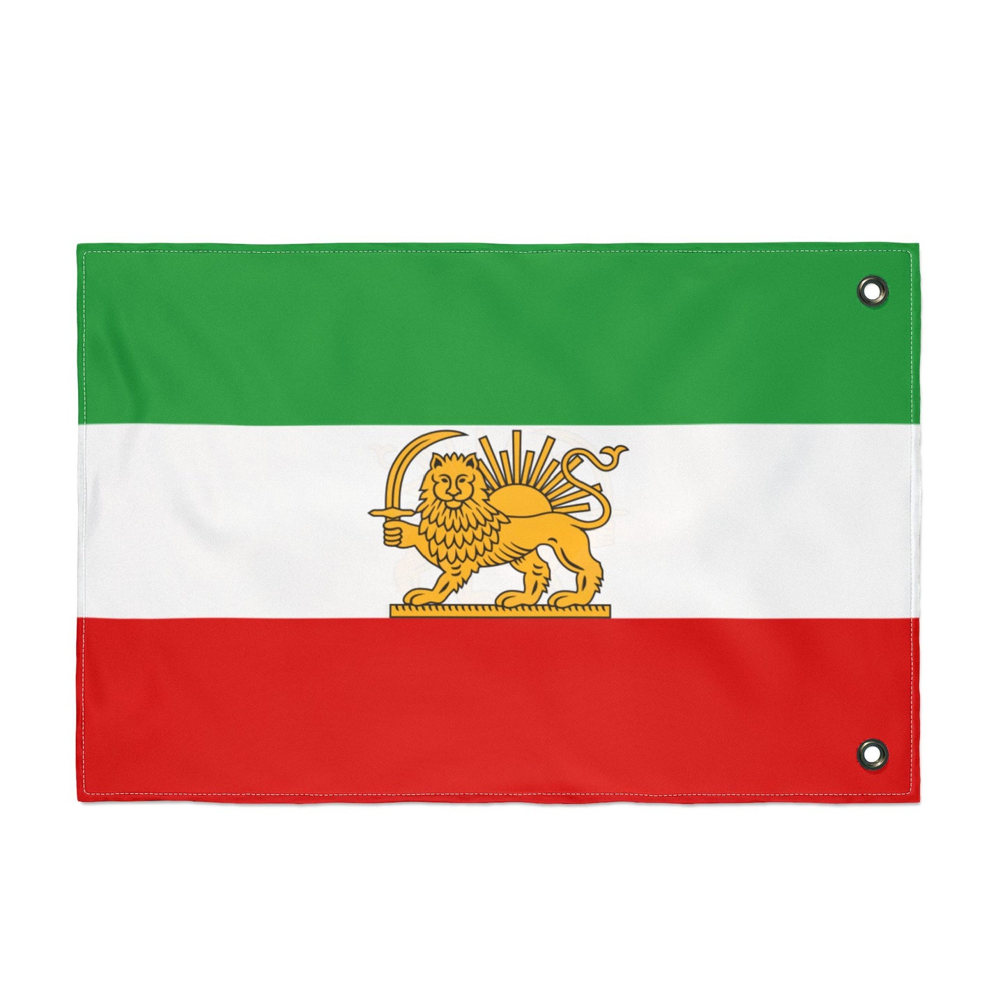 Iran Flag — Iranian Lion and Sun Tricolor Double-Sided Garden/Outdoor Flag