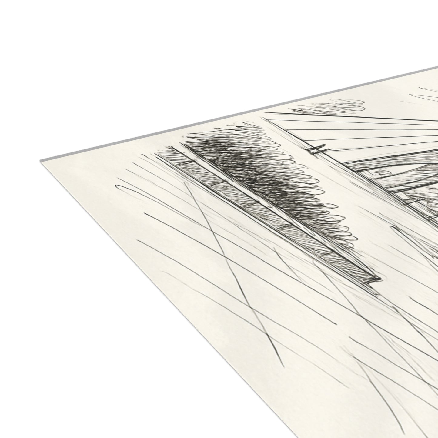 Azadi Tower Ink Line-Drawing Postcard Bundle (Envelopes Included)