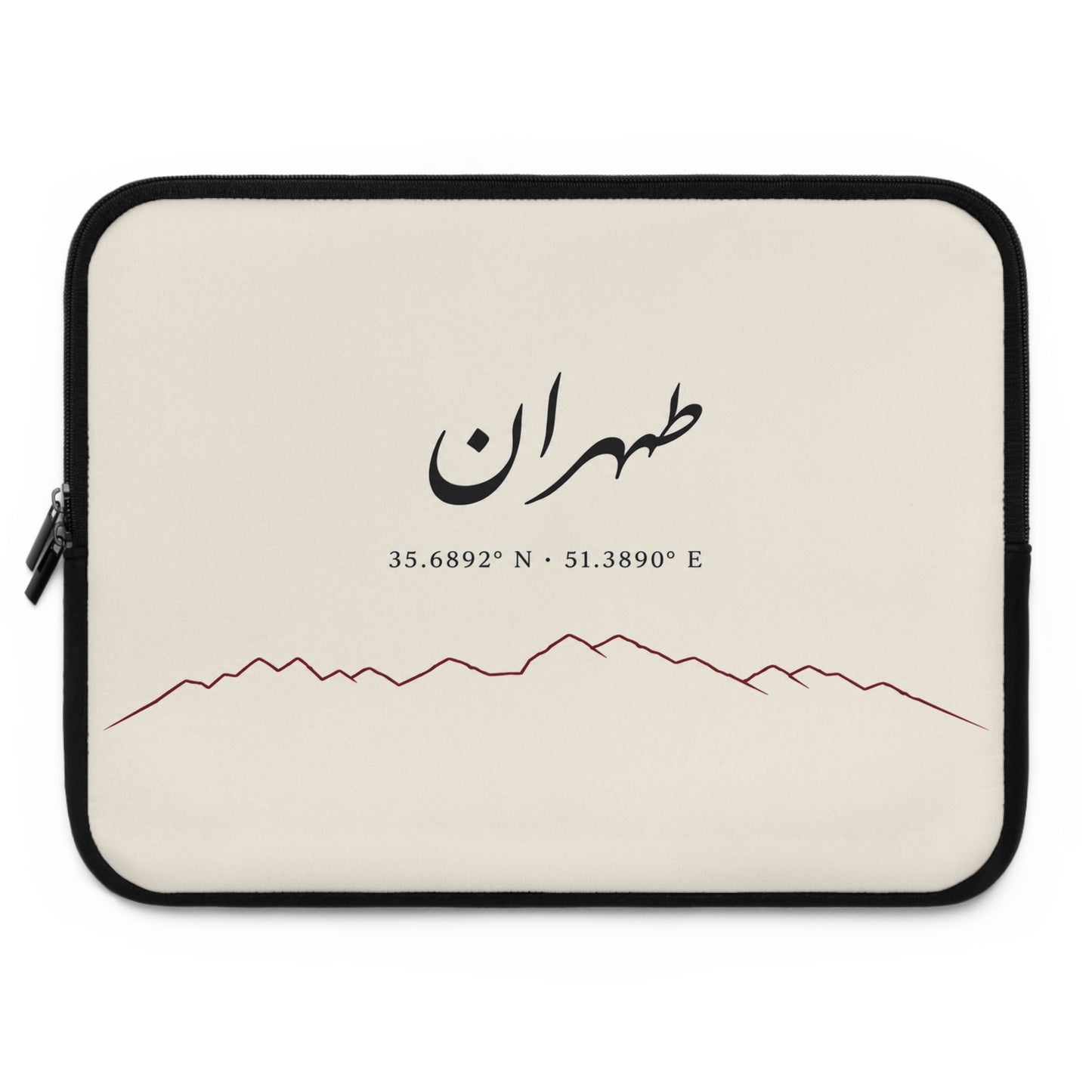 Tehran Coordinates Laptop Sleeve – Minimal Persian City Tech CaseI