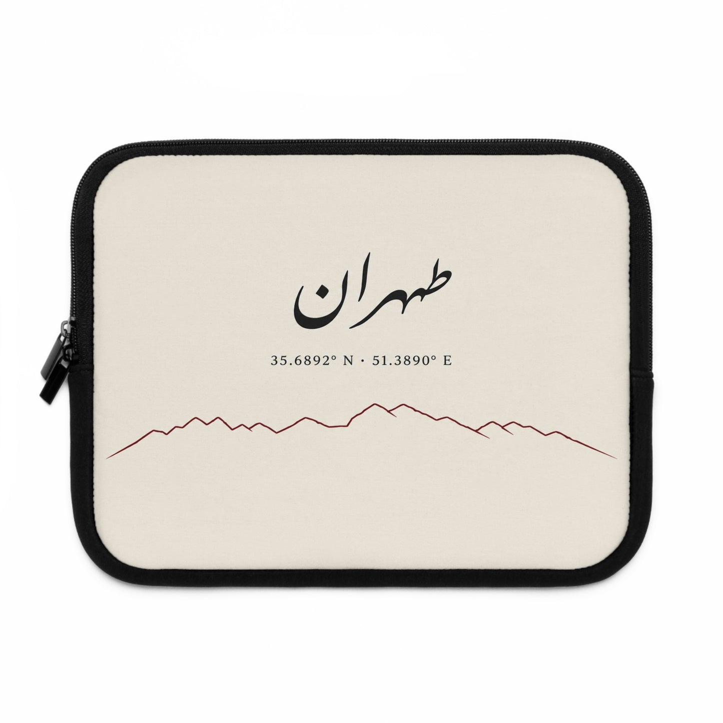 Tehran Coordinates Laptop Sleeve – Minimal Persian City Tech CaseI