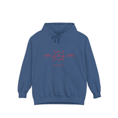 Minimalist 'Life' Compass Hoodie — Inspirational Graphic Pullover