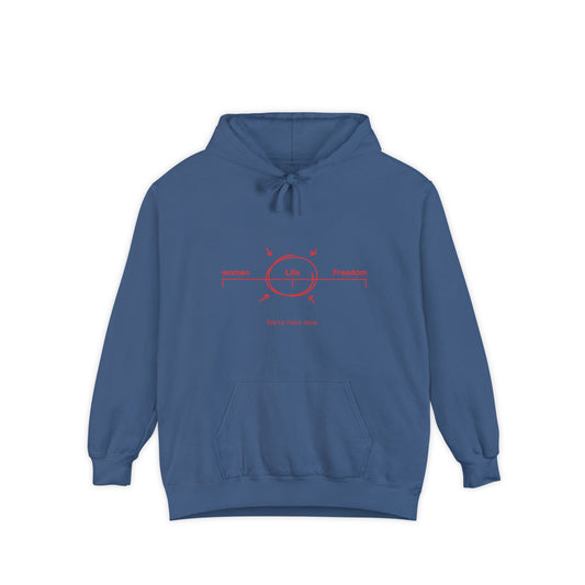 Minimalist 'Life' Compass Hoodie — Inspirational Graphic Pullover