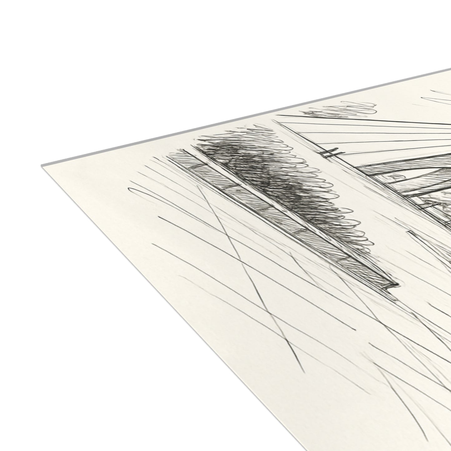 Azadi Tower Ink Line-Drawing Postcard Bundle (Envelopes Included)