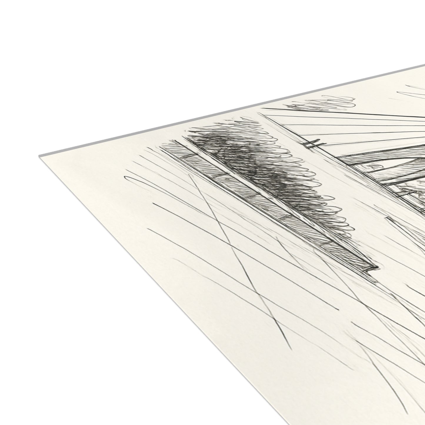 Azadi Tower Ink Line-Drawing Postcard Bundle (Envelopes Included)