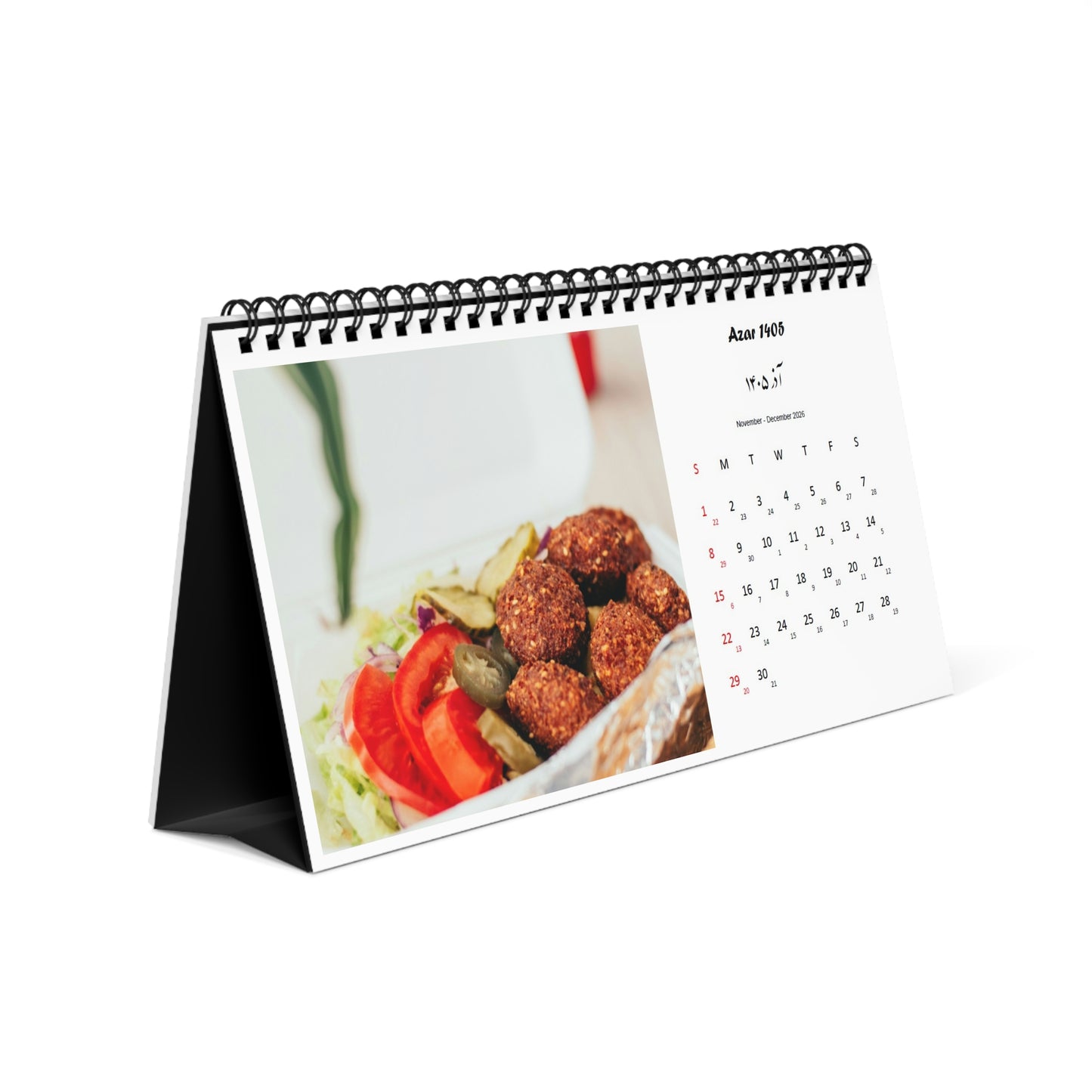 Limited Edition Persian Hijri Shamsi Desk Calendar 1406 (Mar 2027–Feb 2028) — Iranian Landmarks