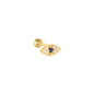 Sterling Silver Evil Eye Stud Earring (Multiple Colors)