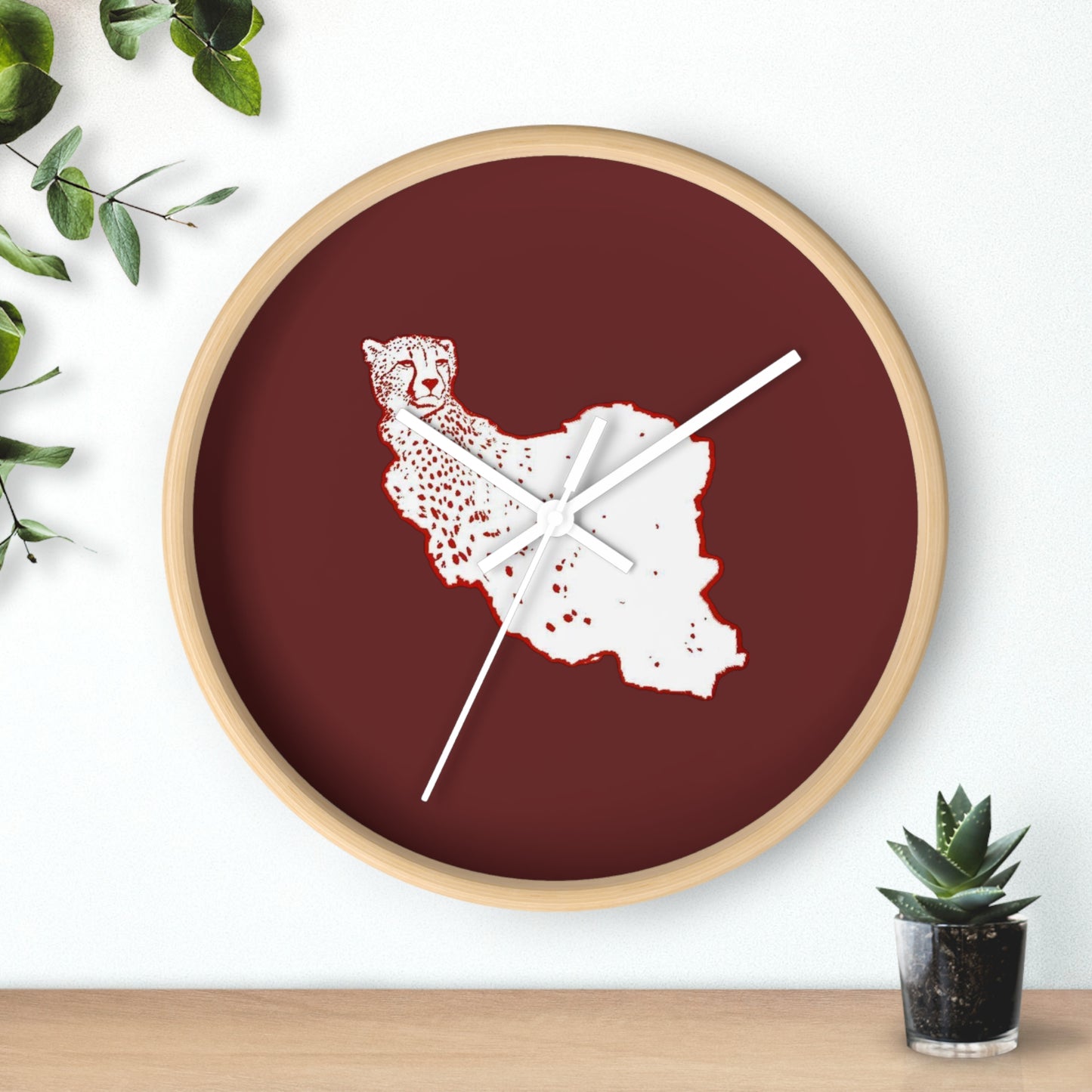 Persian Cheetah Wall Clock – Pirouz Persian Pattern Silent Wall Clock for Home Décor