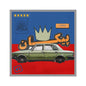 Vintage Persian Peykan Car Square Sticker — Retro Crown Design (Indoor/Outdoor)