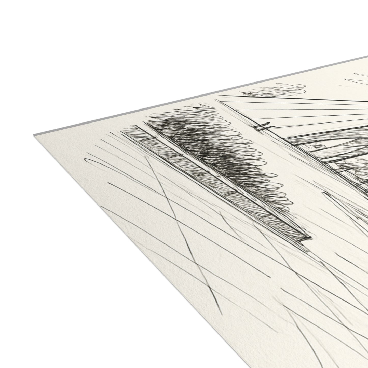 Azadi Tower Ink Line-Drawing Postcard Bundle (Envelopes Included)