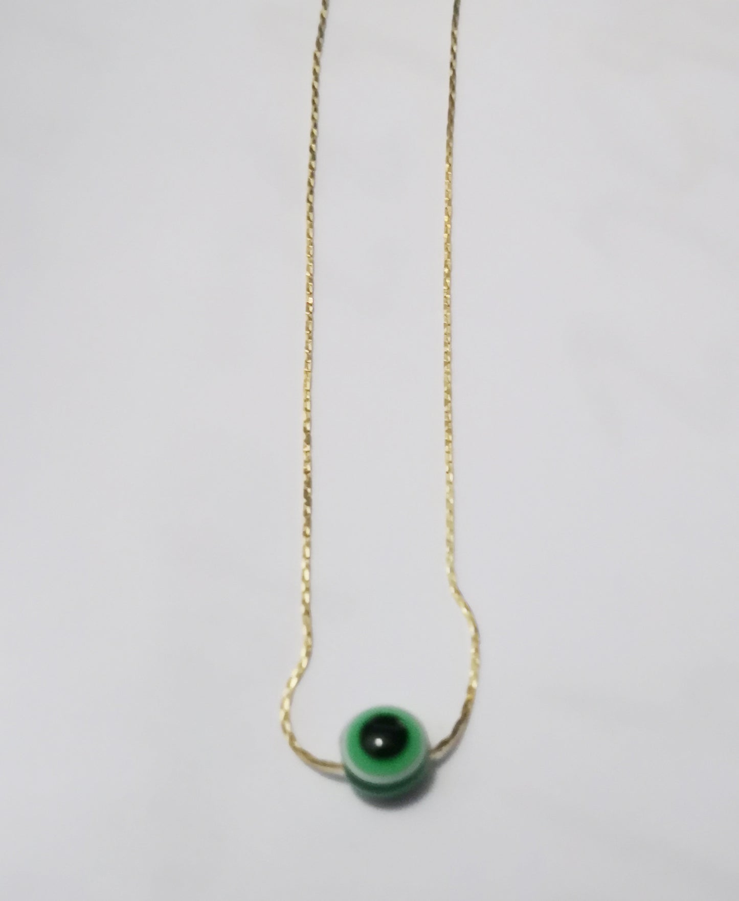 Resin Evil Eye Pendant Necklace (Gold or Silver)