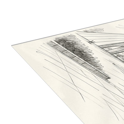 Azadi Tower Ink Line-Drawing Postcard Bundle (Envelopes Included)