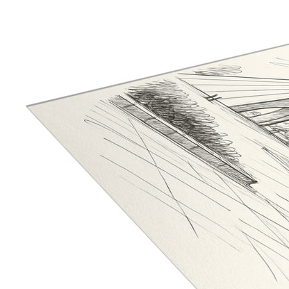 Azadi Tower Ink Line-Drawing Postcard Bundle (Envelopes Included)