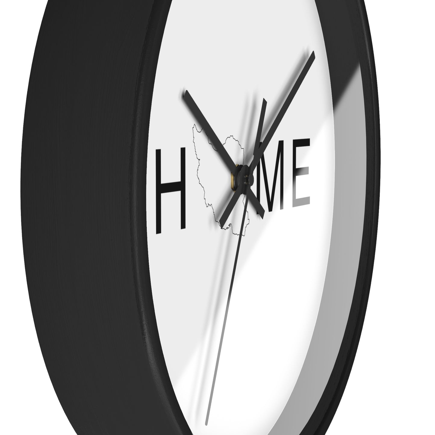 Persian Home Wall Clock with Heart Map Accent – Minimalist Silent Wall Clock for Modern Home Decor
