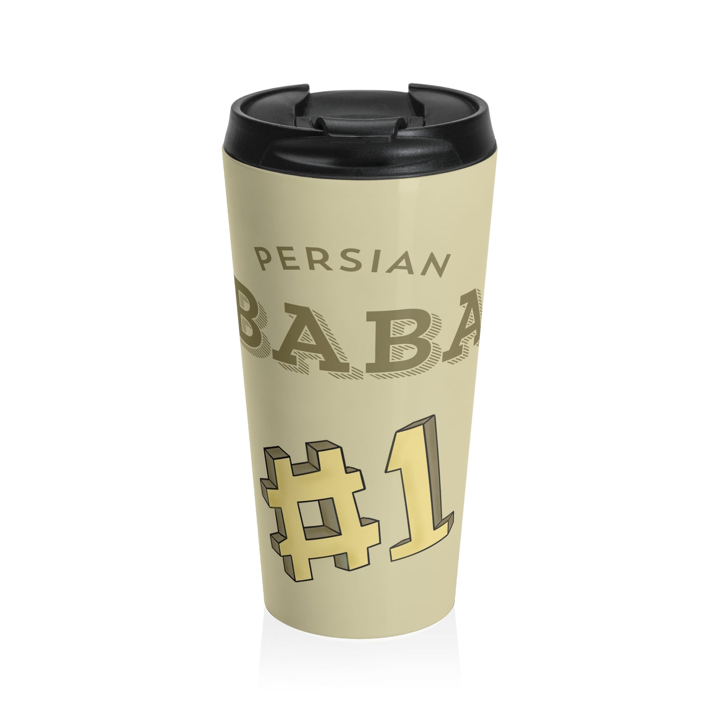 #1 Persian Baba Father’s Day Travel Mug – Funny Farsi Dad Coffee Mug Gift for Iranian Fathers in USA & Canada