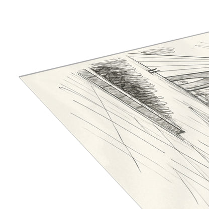 Azadi Tower Ink Line-Drawing Postcard Bundle (Envelopes Included)