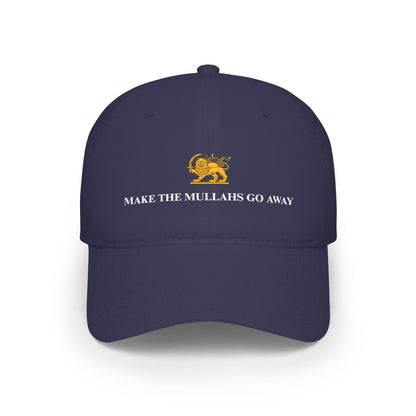 Iranian Protesting Baseball Cap — "Make The Mullahs Go Away" Red Hat