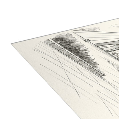 Azadi Tower Ink Line-Drawing Postcard Bundle (Envelopes Included)