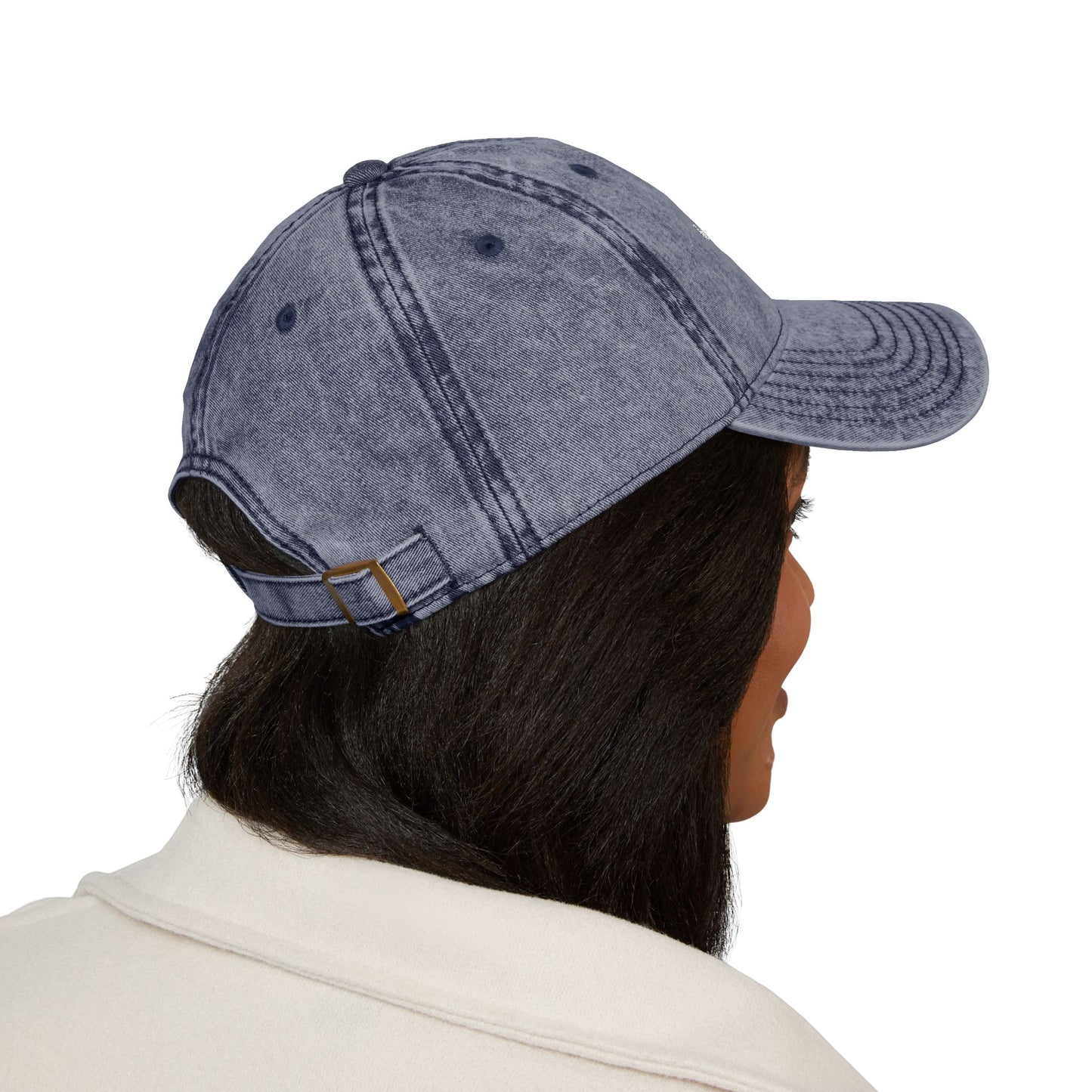 Persian Calligraphy Hat – ایران دخت Vintage Denim Cap for Iranian Women