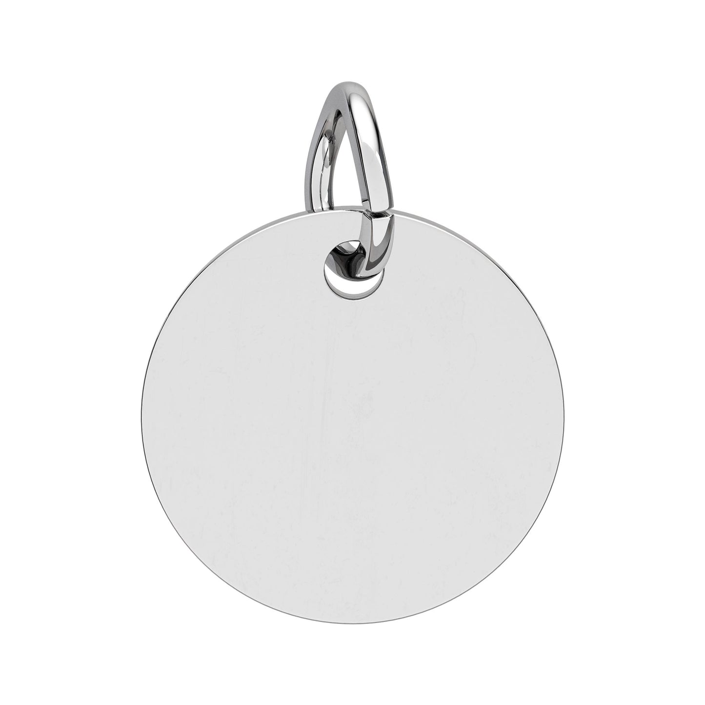 Engravable Birthstone Circle Charm —  Baba Name Pendant With Gem Stone