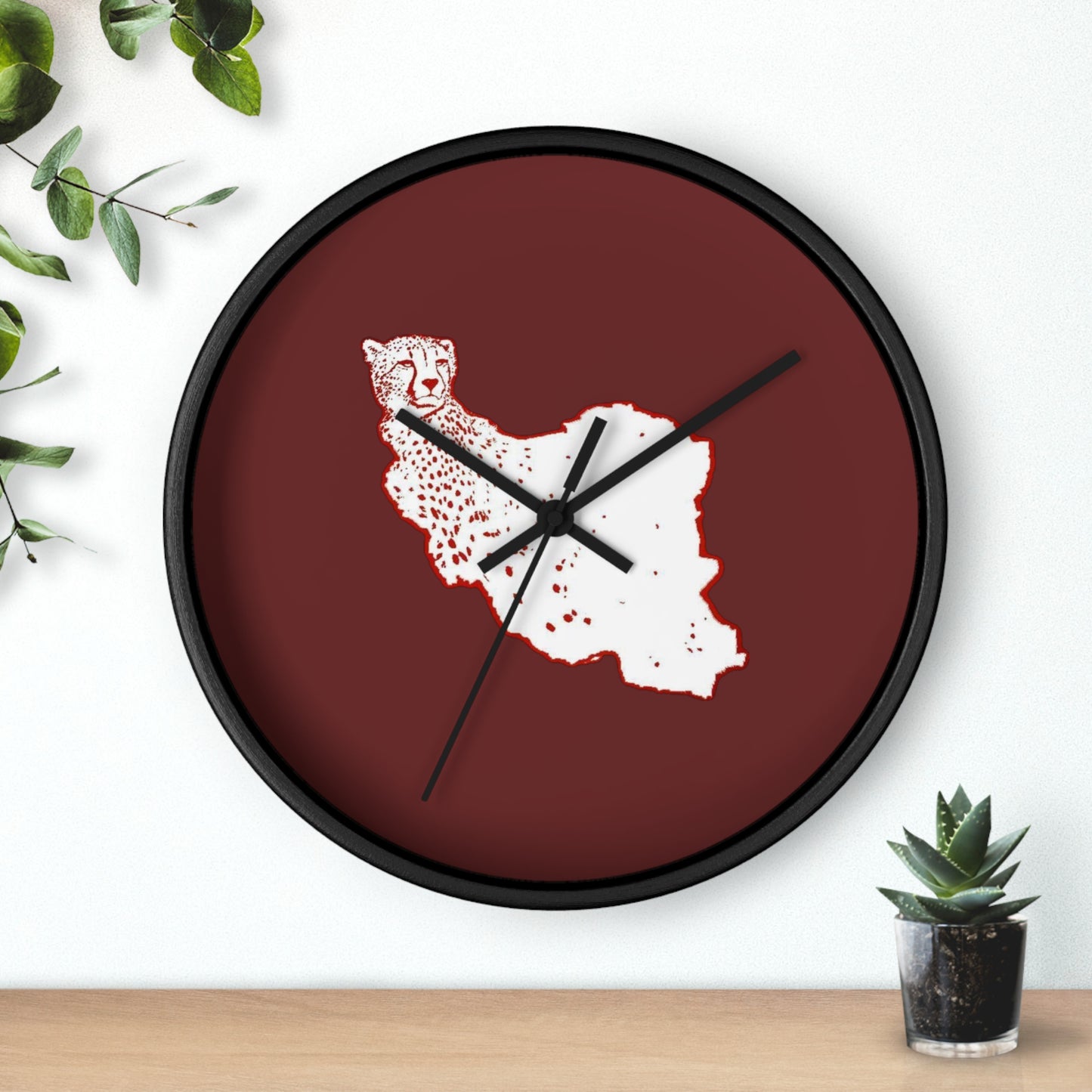Persian Cheetah Wall Clock – Pirouz Persian Pattern Silent Wall Clock for Home Décor