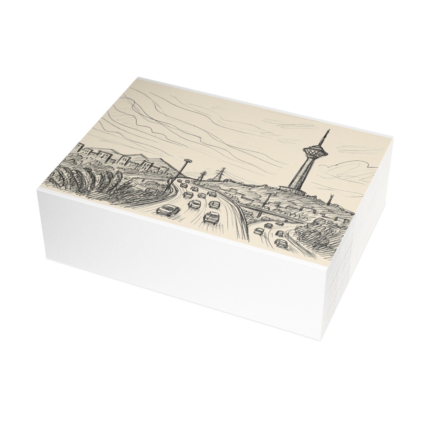 Tehran Milad Tower Postcard Bundle with Envelopes