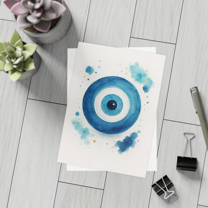 Evil Blue Eye Postcard Bundle — Illustrated Postcards with Envelopes