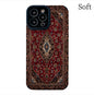 Persian Carpet Pattern iPhone Case – Embossed Lambskin-Look Cover with Lanyard