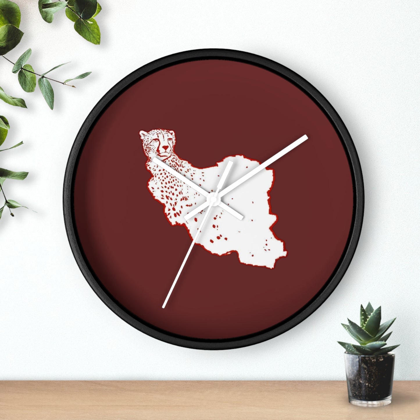 Persian Cheetah Wall Clock – Pirouz Persian Pattern Silent Wall Clock for Home Décor