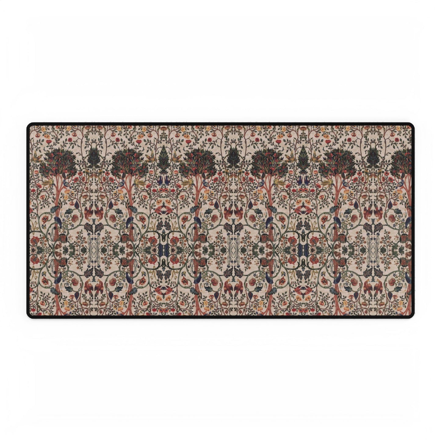 Persian Floral Pattern Desk Mat — Botanical Mousepad & Workspace Protector