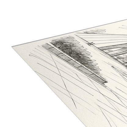 Azadi Tower Ink Line-Drawing Postcard Bundle (Envelopes Included)