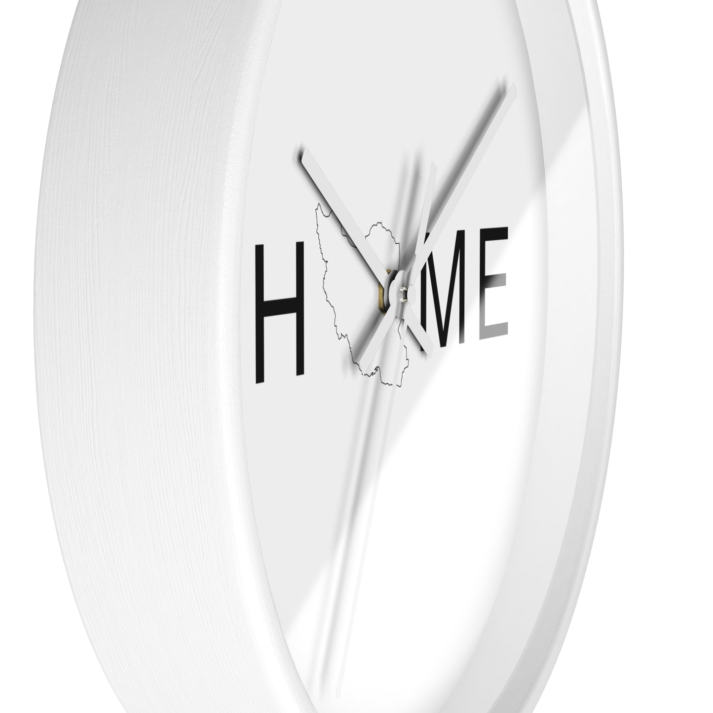 Persian Home Wall Clock with Heart Map Accent – Minimalist Silent Wall Clock for Modern Home Decor