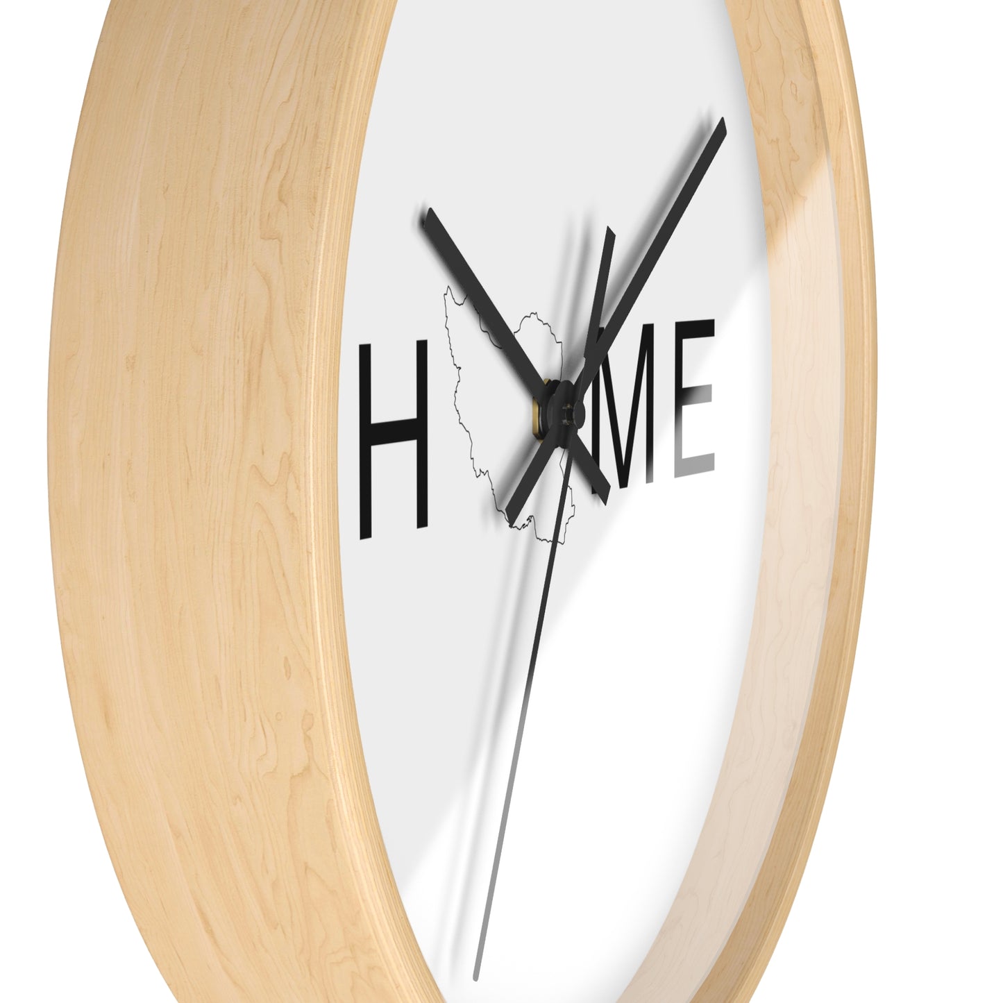 Persian Home Wall Clock with Heart Map Accent – Minimalist Silent Wall Clock for Modern Home Decor