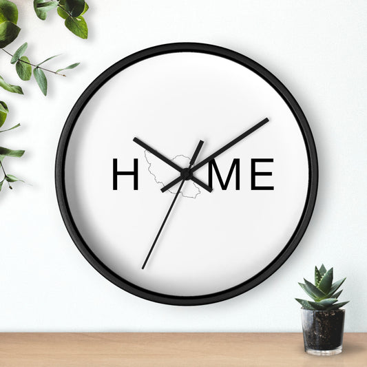 Persian Home Wall Clock with Heart Map Accent – Minimalist Silent Wall Clock for Modern Home Decor