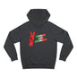 Peace & Freedom Hoodie — Red Victory Hand Graphic with "Now We Are Free" Text
