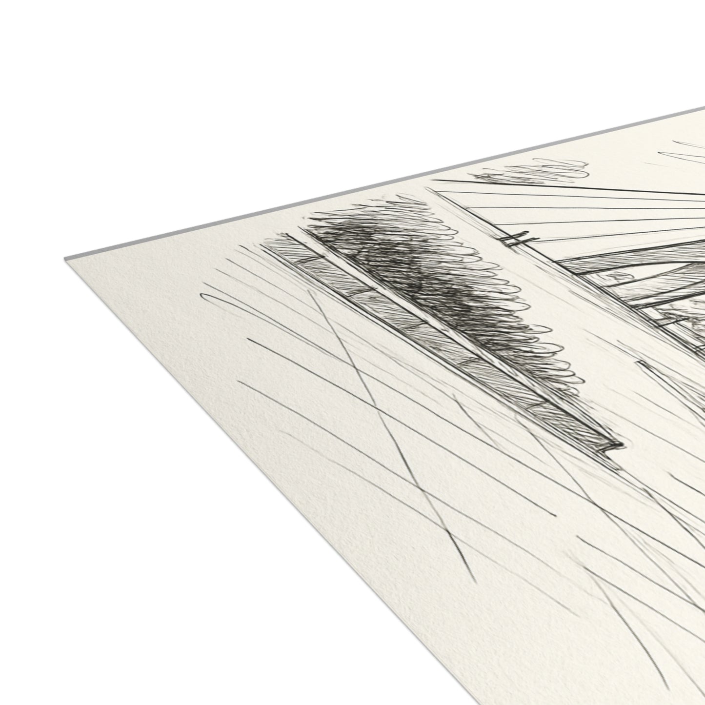 Azadi Tower Ink Line-Drawing Postcard Bundle (Envelopes Included)