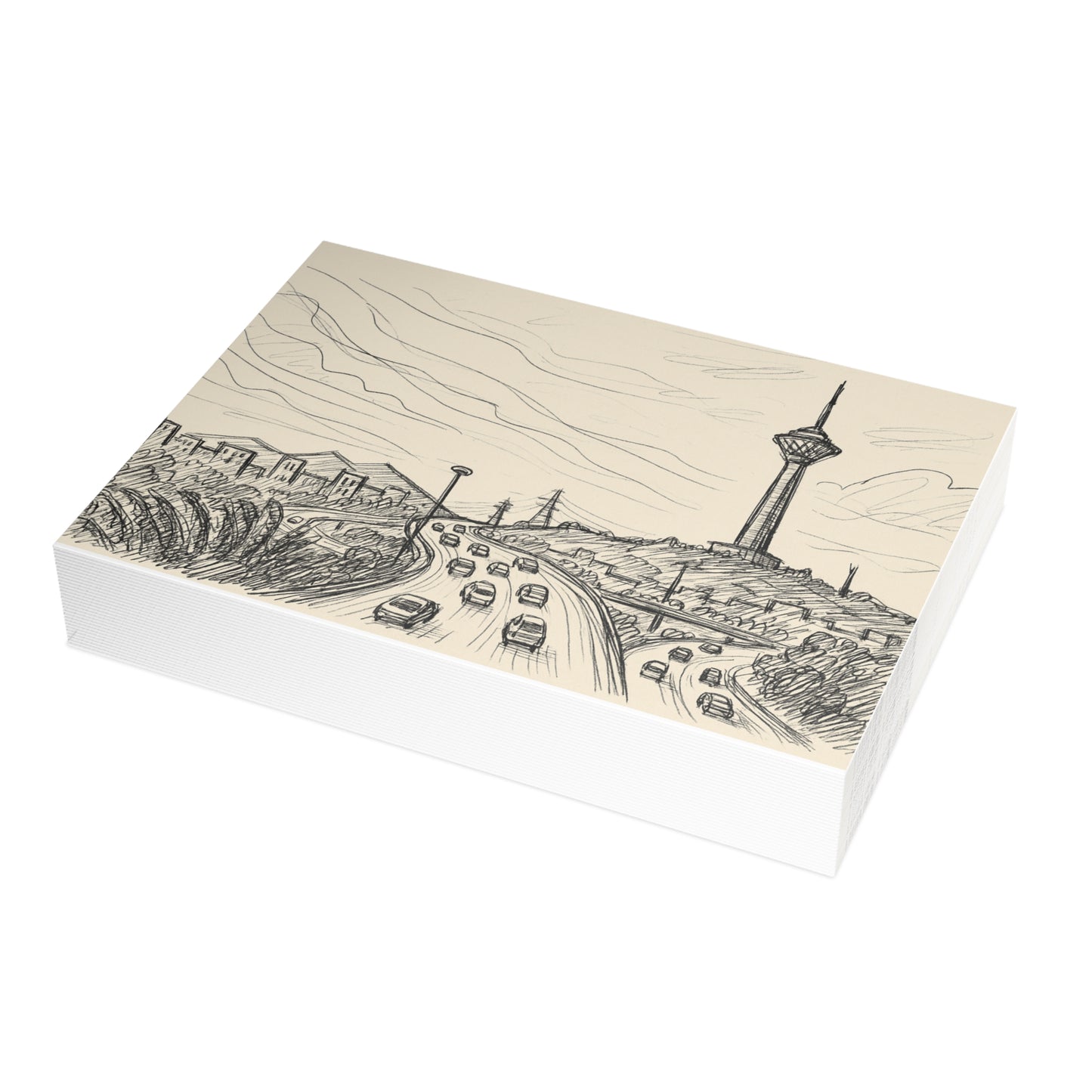 Tehran Milad Tower Postcard Bundle with Envelopes