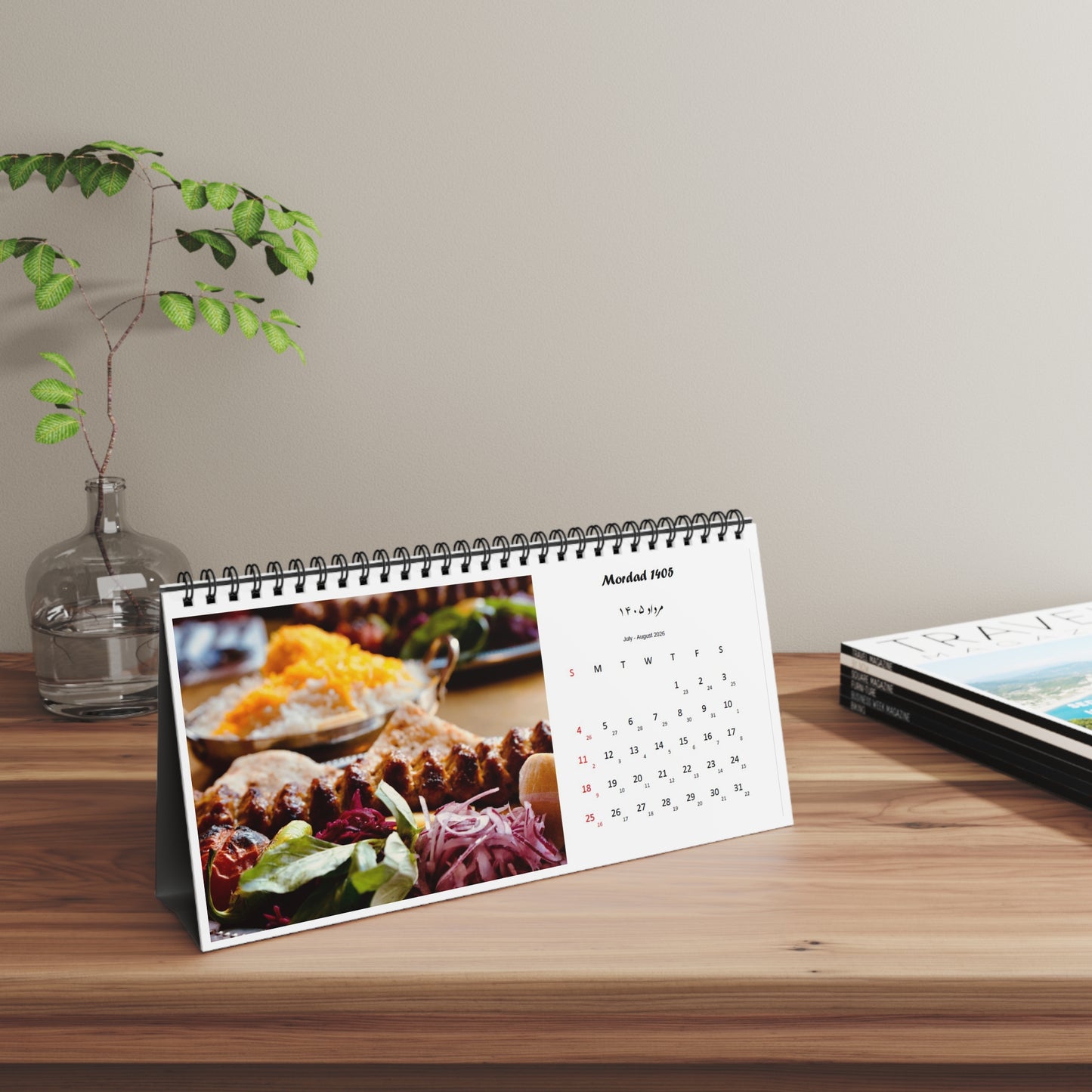 Limited Edition Persian Hijri Shamsi Desk Calendar 1406 (Mar 2027–Feb 2028) — Iranian Landmarks