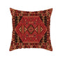 Turkish–Persian Red Pattern Pillow Cover – Bohemian Linen Cushion (45×45 cm)