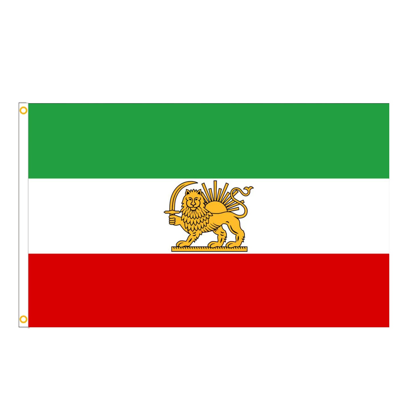 Pahlavi Iran Flag – Pre-1979 Iranian Lion and Sun Flag | Historic Persian Tricolor Banner