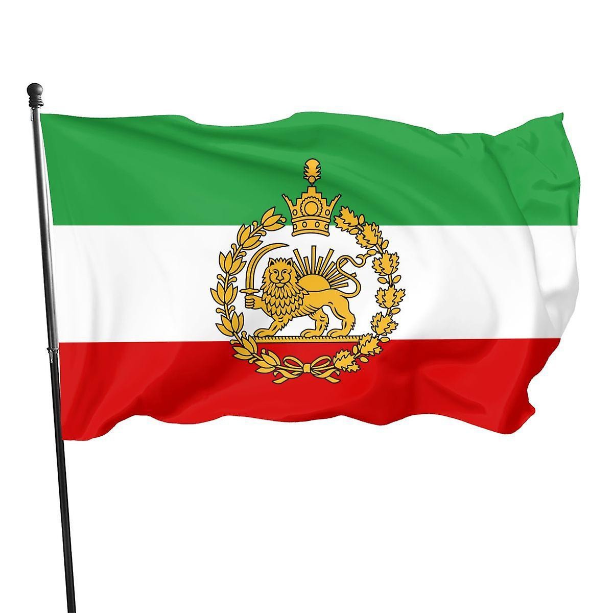 Pahlavi Iran Flag – Pre-1979 Iranian Lion and Sun Flag | Historic Persian Tricolor Banner