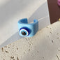 Colorful Acrylic Evil Eye Adjustable Ring