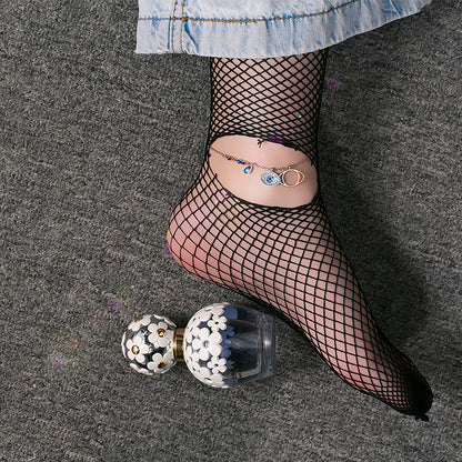 Simple Rose Gold Evil Eye Anklet