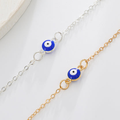 Double Evil Eye Anklet (Silver or Gold)